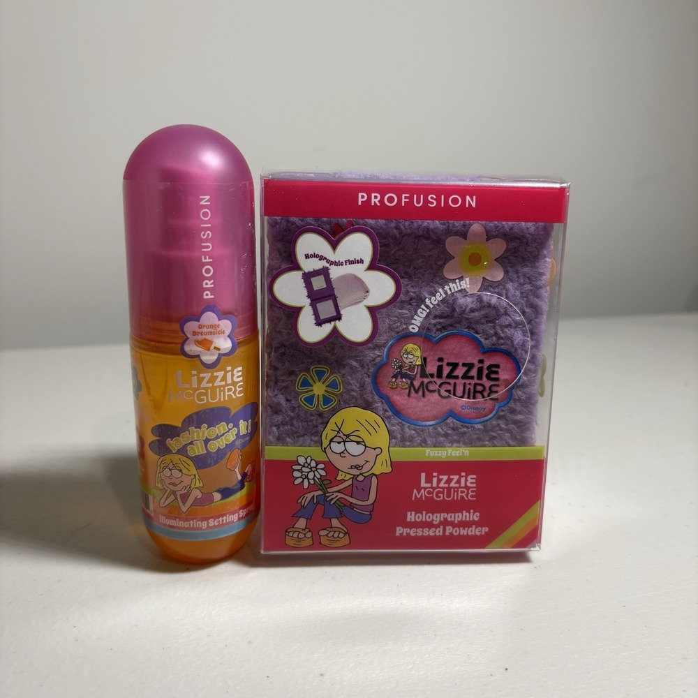 Lizzie McGuire Holographic Pressed Powder & Illuminating Setting Spray Y2K NEW